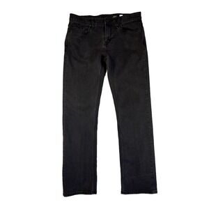 Volcom Solver Men's 33X31 Black Modern Straight Jeans Skater Urban Streetwear